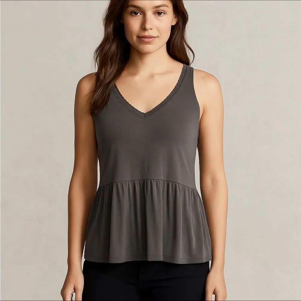 2/$30 American Eagle Soft & Sexy Sueded Tank With Lace Detail